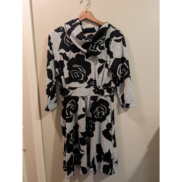 LA Soul Cowl Neck Floral Dress - Picture 4 of 6